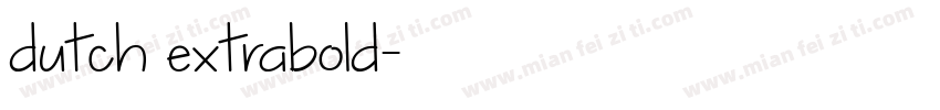 dutch extrabold字体转换
